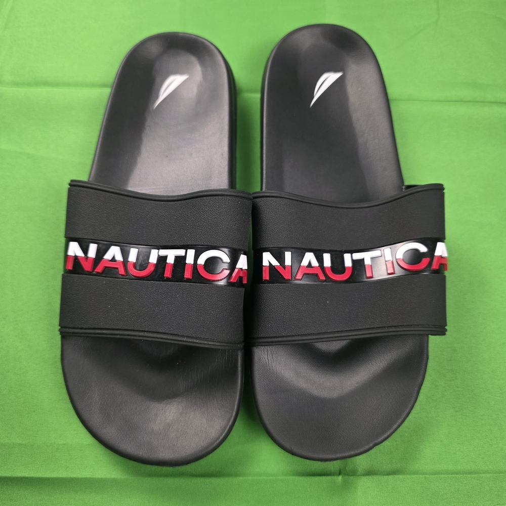 Nautica Black Slide Sandals